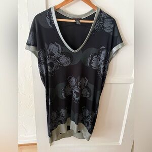 Y2k Floral V-Neck Tunic Custo Barcelona